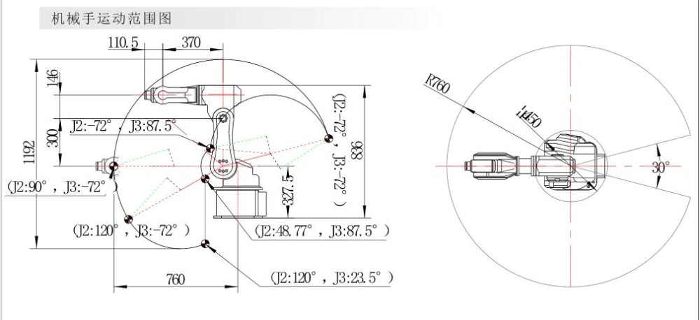 6 axis industrial robot