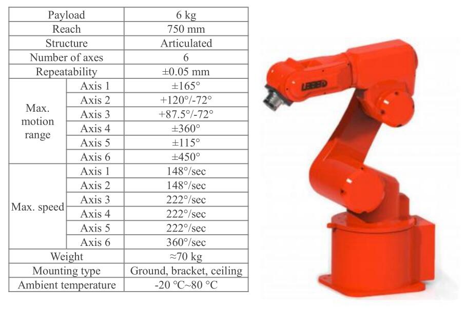 6 axis industrial robot