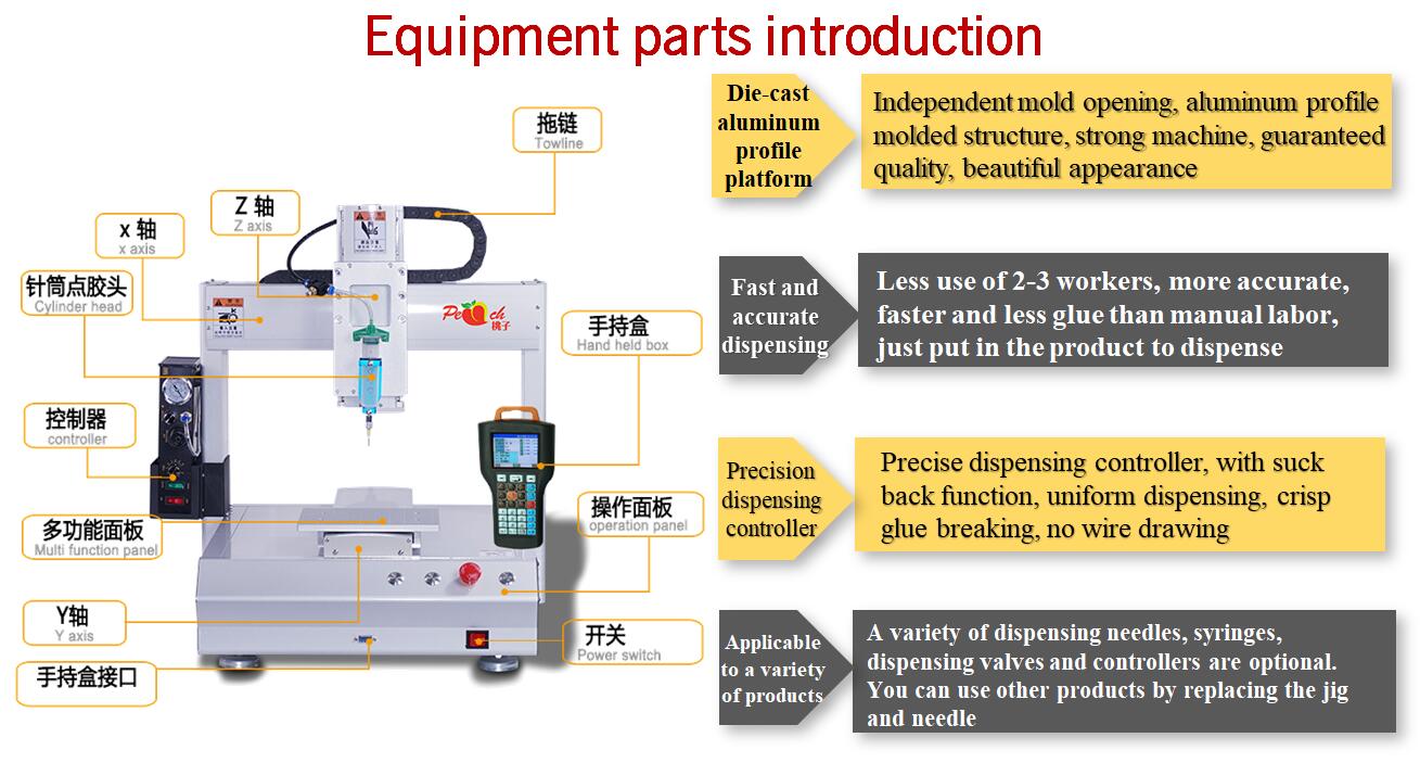 High precision 3 axis dispensing robot