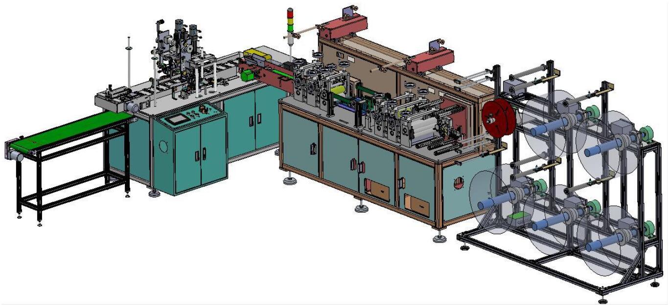 High Speed Kf94 Masks Making Machine 