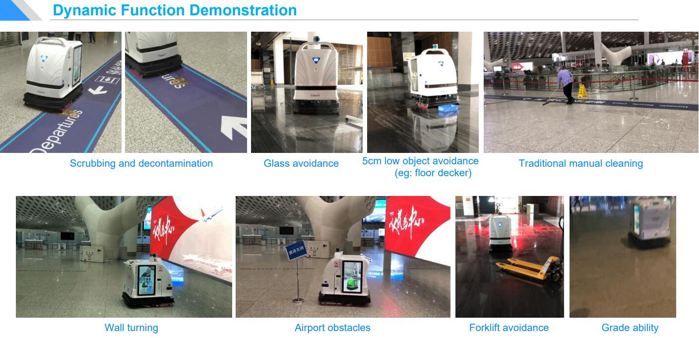 Automatic lobby mopping robot