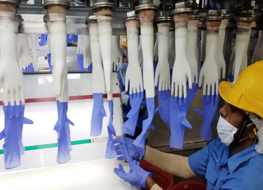 nitrile gloves production line