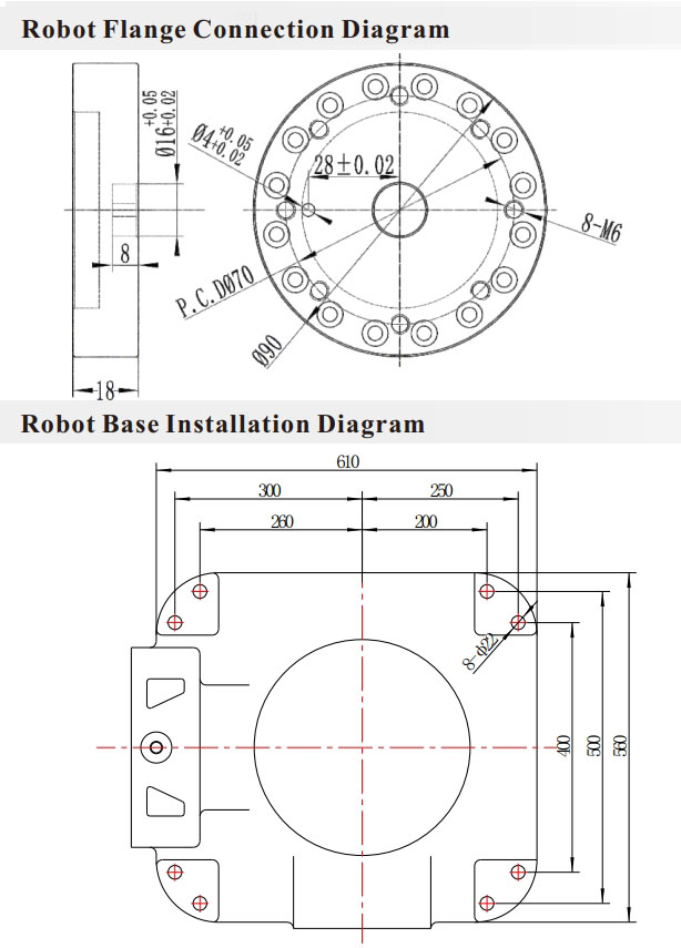 6 axis robot arm